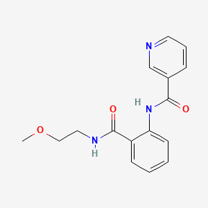 molecular formula C16H17N3O3 B4536590 N-(2-{[(2-methoxyethyl)amino]carbonyl}phenyl)nicotinamide 