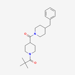 molecular formula C23H34N2O2 B4536599 4-benzyl-1-{[1-(2,2-dimethylpropanoyl)-4-piperidinyl]carbonyl}piperidine 