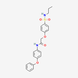 molecular formula C23H24N2O5S B4536607 N-(4-phenoxyphenyl)-2-{4-[(propylamino)sulfonyl]phenoxy}acetamide 