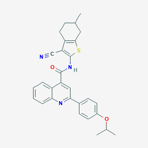 N-(3-cyano-6-methyl-4,5,6,7-tetrahydro-1-benzothien-2-yl)-2-(4-isopropoxyphenyl)-4-quinolinecarboxamide