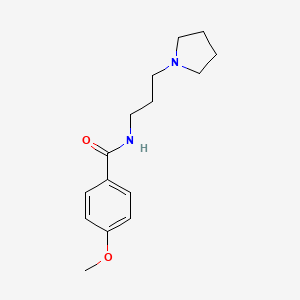 molecular formula C15H22N2O2 B4536647 4-methoxy-N-[3-(1-pyrrolidinyl)propyl]benzamide 