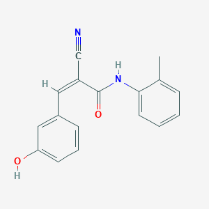 2-cyano-3-(3-hydroxyphenyl)-N-(2-methylphenyl)acrylamide