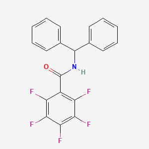 molecular formula C20H12F5NO B4536674 N-(diphenylmethyl)-2,3,4,5,6-pentafluorobenzamide 