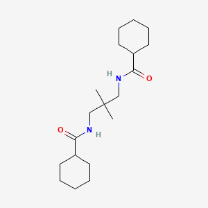 molecular formula C19H34N2O2 B4536684 N-{3-[(cyclohexylcarbonyl)amino]-2,2-dimethylpropyl}cyclohexanecarboxamide 