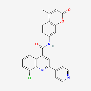 molecular formula C25H16ClN3O3 B4536686 8-chloro-N-(4-methyl-2-oxo-2H-chromen-7-yl)-2-(4-pyridinyl)-4-quinolinecarboxamide 