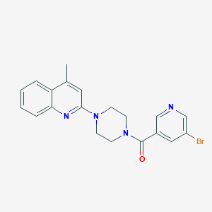 molecular formula C20H19BrN4O B4536693 2-{4-[(5-溴-3-吡啶基)羰基]-1-哌嗪基}-4-甲基喹啉 