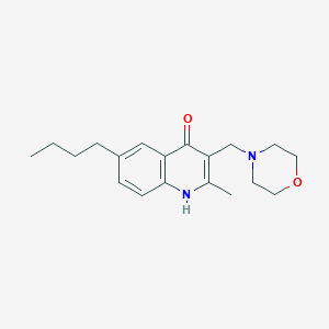 6-butyl-2-methyl-3-(4-morpholinylmethyl)-4-quinolinol