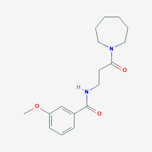 molecular formula C17H24N2O3 B4536732 N-[3-(1-azepanyl)-3-oxopropyl]-3-methoxybenzamide 