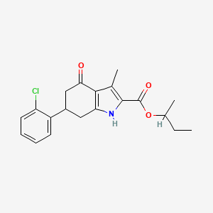 molecular formula C20H22ClNO3 B4536738 sec-butyl 6-(2-chlorophenyl)-3-methyl-4-oxo-4,5,6,7-tetrahydro-1H-indole-2-carboxylate 