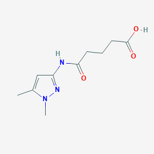 molecular formula C10H15N3O3 B4536758 5-[(1,5-dimethyl-1H-pyrazol-3-yl)amino]-5-oxopentanoic acid 