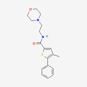 molecular formula C18H22N2O2S B4536764 4-methyl-N-[2-(4-morpholinyl)ethyl]-5-phenyl-2-thiophenecarboxamide 