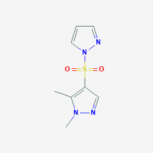 molecular formula C8H10N4O2S B4536781 1,5-dimethyl-4-(1H-pyrazol-1-ylsulfonyl)-1H-pyrazole 