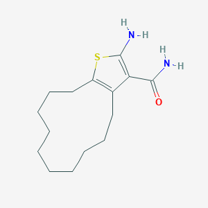 2-Amino-4,5,6,7,8,9,10,11,12,13-decahydrocyclododeca[b]thiophene-3-carboxamide