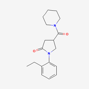 molecular formula C18H24N2O2 B4536810 1-(2-ethylphenyl)-4-(1-piperidinylcarbonyl)-2-pyrrolidinone 
