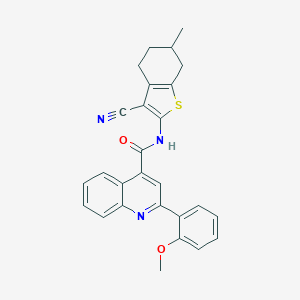 N-(3-cyano-6-methyl-4,5,6,7-tetrahydro-1-benzothien-2-yl)-2-(2-methoxyphenyl)-4-quinolinecarboxamide