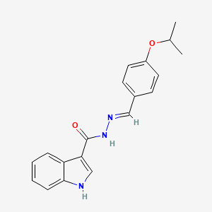 molecular formula C19H19N3O2 B4536851 N'-(4-isopropoxybenzylidene)-1H-indole-3-carbohydrazide 