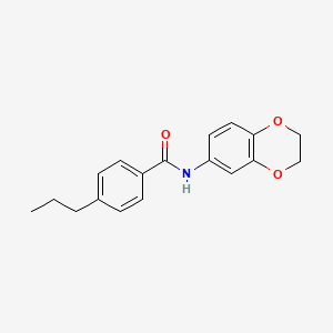 molecular formula C18H19NO3 B4536875 N-(2,3-dihydro-1,4-benzodioxin-6-yl)-4-propylbenzamide 