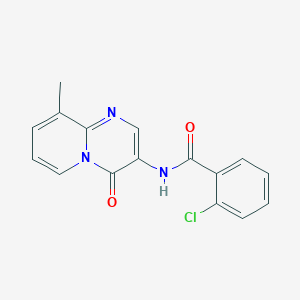 molecular formula C16H12ClN3O2 B4536908 2-chloro-N-(9-methyl-4-oxo-4H-pyrido[1,2-a]pyrimidin-3-yl)benzamide 