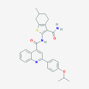 N-[3-(aminocarbonyl)-6-methyl-4,5,6,7-tetrahydro-1-benzothien-2-yl]-2-(4-isopropoxyphenyl)-4-quinolinecarboxamide
