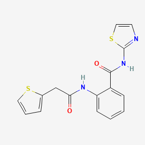 molecular formula C16H13N3O2S2 B4536932 N-1,3-thiazol-2-yl-2-[(2-thienylacetyl)amino]benzamide 