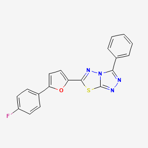 molecular formula C19H11FN4OS B4536935 6-[5-(4-fluorophenyl)-2-furyl]-3-phenyl[1,2,4]triazolo[3,4-b][1,3,4]thiadiazole 