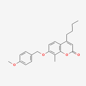 molecular formula C22H24O4 B4536936 4-butyl-7-[(4-methoxybenzyl)oxy]-8-methyl-2H-chromen-2-one 