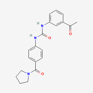 molecular formula C20H21N3O3 B4536947 N-(3-acetylphenyl)-N'-[4-(1-pyrrolidinylcarbonyl)phenyl]urea 