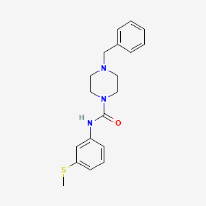molecular formula C19H23N3OS B4536957 4-benzyl-N-[3-(methylthio)phenyl]-1-piperazinecarboxamide 