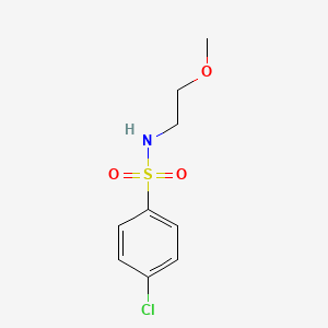 molecular formula C9H12ClNO3S B4536974 4-chloro-N-(2-methoxyethyl)benzenesulfonamide 