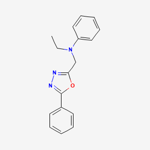 molecular formula C17H17N3O B4536988 N-ethyl-N-[(5-phenyl-1,3,4-oxadiazol-2-yl)methyl]aniline 