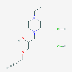 molecular formula C12H24Cl2N2O2 B4536996 1-(4-ethyl-1-piperazinyl)-3-(2-propyn-1-yloxy)-2-propanol dihydrochloride 