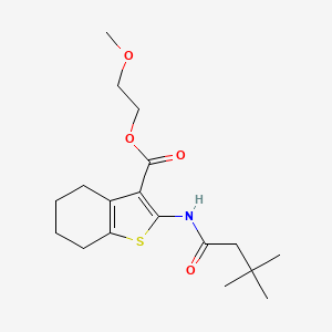 2-methoxyethyl 2-[(3,3-dimethylbutanoyl)amino]-4,5,6,7-tetrahydro-1-benzothiophene-3-carboxylate
