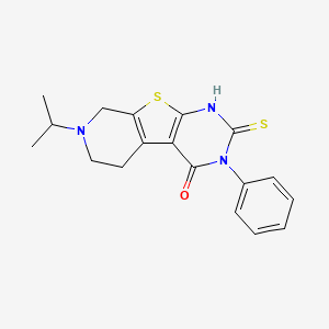 molecular formula C18H19N3OS2 B4537023 7-isopropyl-3-phenyl-2-thioxo-2,3,5,6,7,8-hexahydropyrido[4',3':4,5]thieno[2,3-d]pyrimidin-4(1H)-one 