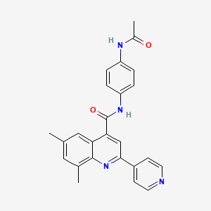 molecular formula C25H22N4O2 B4537025 N-[4-(acetylamino)phenyl]-6,8-dimethyl-2-(4-pyridinyl)-4-quinolinecarboxamide 