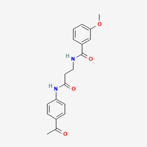 molecular formula C19H20N2O4 B4537051 N-{3-[(4-acetylphenyl)amino]-3-oxopropyl}-3-methoxybenzamide 