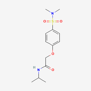 molecular formula C13H20N2O4S B4537059 2-{4-[(dimethylamino)sulfonyl]phenoxy}-N-isopropylacetamide 
