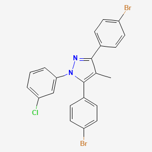 3,5-bis(4-bromophenyl)-1-(3-chlorophenyl)-4-methyl-1H-pyrazole