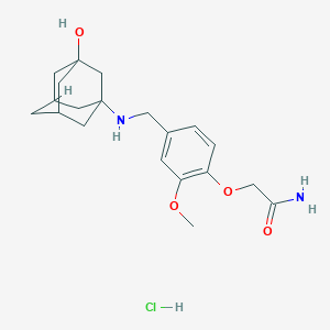 2-(4-{[(3-hydroxy-1-adamantyl)amino]methyl}-2-methoxyphenoxy)acetamide hydrochloride