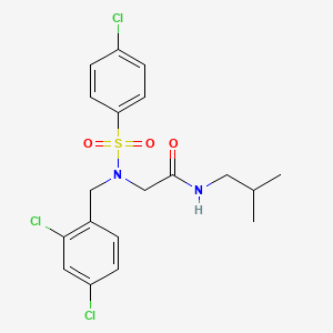 molecular formula C19H21Cl3N2O3S B4537090 N~2~-[(4-chlorophenyl)sulfonyl]-N~2~-(2,4-dichlorobenzyl)-N~1~-isobutylglycinamide 