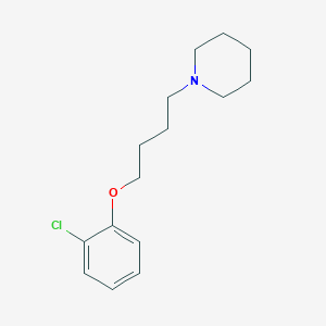 molecular formula C15H22ClNO B4537098 1-[4-(2-chlorophenoxy)butyl]piperidine 