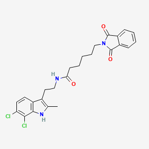 molecular formula C25H25Cl2N3O3 B4537113 N-[2-(6,7-dichloro-2-methyl-1H-indol-3-yl)ethyl]-6-(1,3-dioxo-1,3-dihydro-2H-isoindol-2-yl)hexanamide 