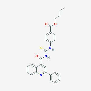 molecular formula C28H25N3O3S B453714 Butyl 4-({[(2-phenylquinolin-4-yl)carbonyl]carbamothioyl}amino)benzoate 