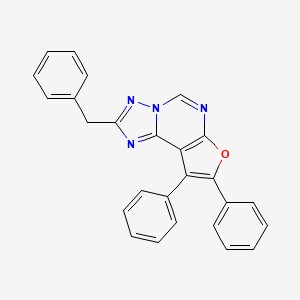 molecular formula C26H18N4O B4537160 2-benzyl-8,9-diphenylfuro[3,2-e][1,2,4]triazolo[1,5-c]pyrimidine 