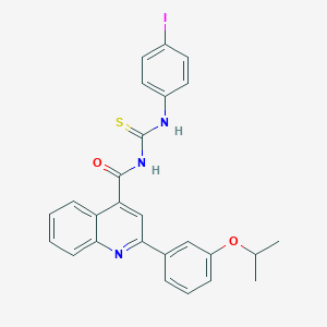 molecular formula C26H22IN3O2S B453719 N-(4-iodophenyl)-N'-{[2-(3-isopropoxyphenyl)-4-quinolinyl]carbonyl}thiourea 