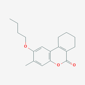molecular formula C18H22O3 B4537226 2-butoxy-3-methyl-7,8,9,10-tetrahydro-6H-benzo[c]chromen-6-one 