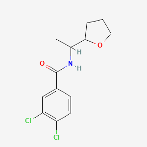 molecular formula C13H15Cl2NO2 B4537227 3,4-dichloro-N-[1-(tetrahydro-2-furanyl)ethyl]benzamide 
