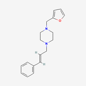molecular formula C18H22N2O B4537229 1-(2-furylmethyl)-4-(3-phenyl-2-propen-1-yl)piperazine 