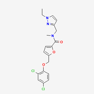 5-[(2,4-dichlorophenoxy)methyl]-N-[(1-ethyl-1H-pyrazol-3-yl)methyl]-N-methyl-2-furamide