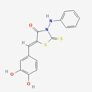 3-anilino-5-(3,4-dihydroxybenzylidene)-2-thioxo-1,3-thiazolidin-4-one