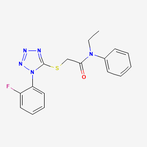molecular formula C17H16FN5OS B4537255 N-ethyl-2-{[1-(2-fluorophenyl)-1H-tetrazol-5-yl]thio}-N-phenylacetamide 